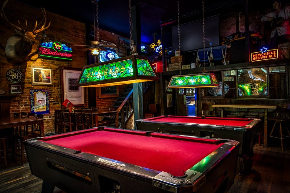 Red billiard table