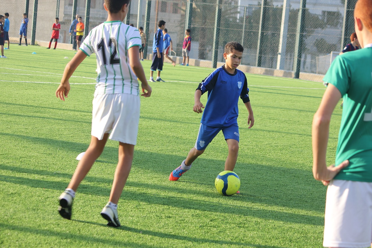 Kids playing soccer