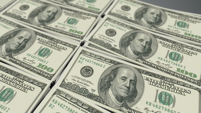 Stack of a 100 dollar bill