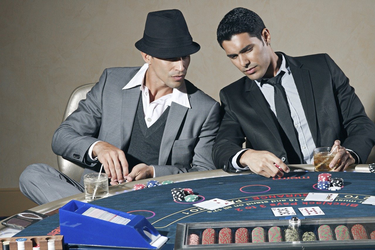 poker chips dice